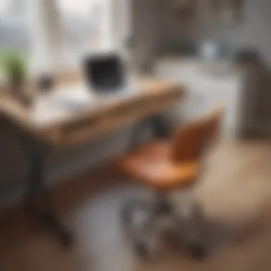 An educational environment displaying a compact desk and chair setup for effective learning