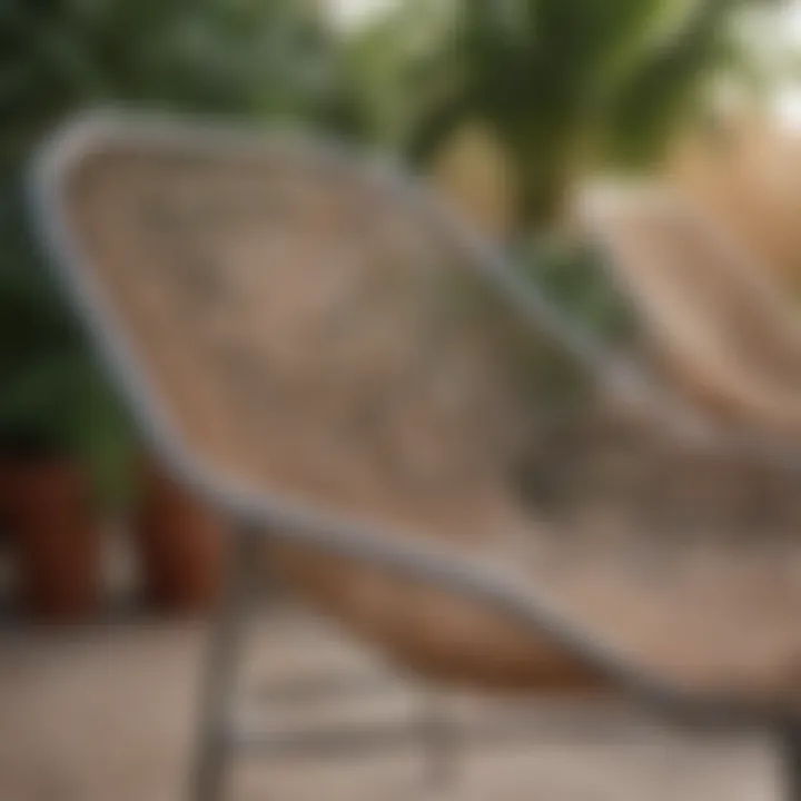 Close-up view of high-quality materials used in string patio chairs