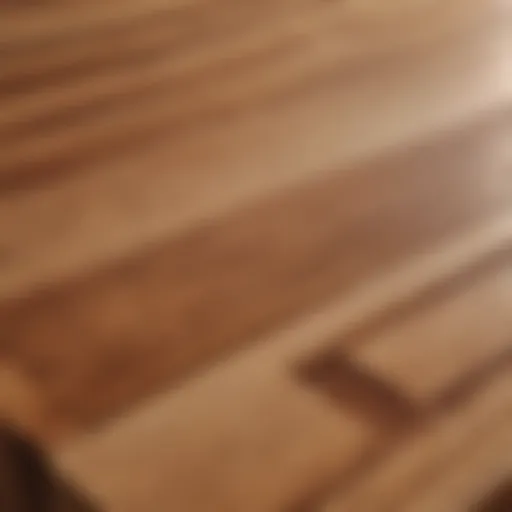 Close-up view of extra thick butcher block showcasing grain patterns