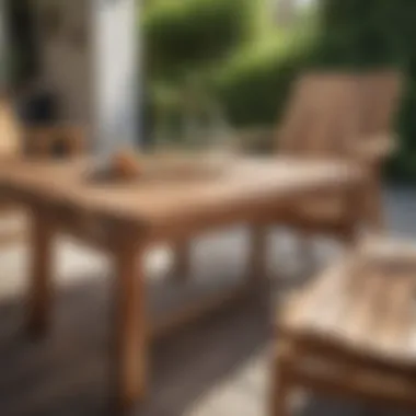 Diverse wood types used in outdoor furniture for stunning aesthetics